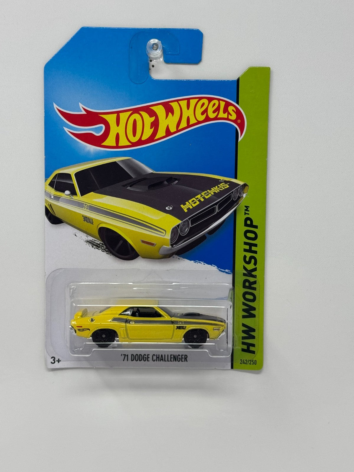 Hot Wheels Workshop 1971 Dodge Challenger 1:64 Diecast Yellow