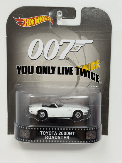 Hot Wheels Retro James Bond 007 Twice Toyota 2000GT Roadster 1:64 Diecast