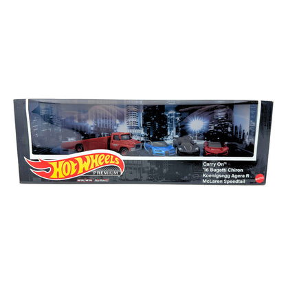Hot Wheels Premium Hyper Cars 4-Pack Collector Diorama Set 1:64 Diecast