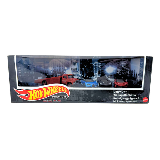 Hot Wheels Premium Hyper Cars 4-Pack Collector Diorama Set 1:64 Diecast