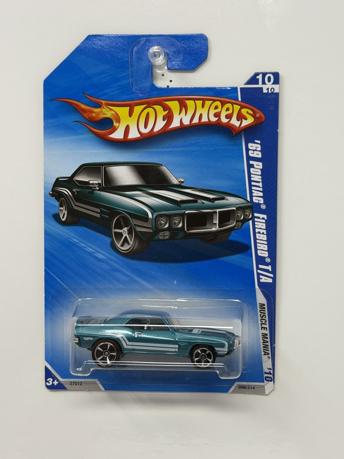 Hot Wheels Muscle Mania 1969 Pontiac Firebird T/A 1:64 Diecast Teal V1