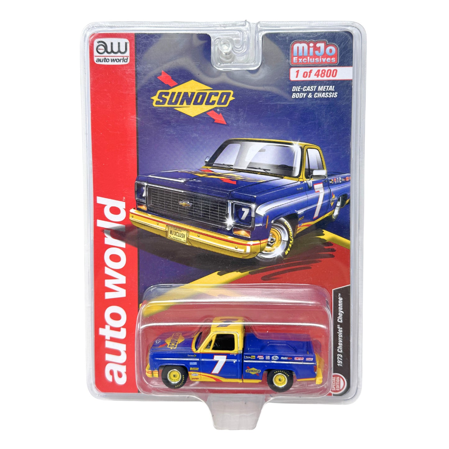 Auto World Sunoco 1973 Chevrolet Cheyenne 1:64 Diecast