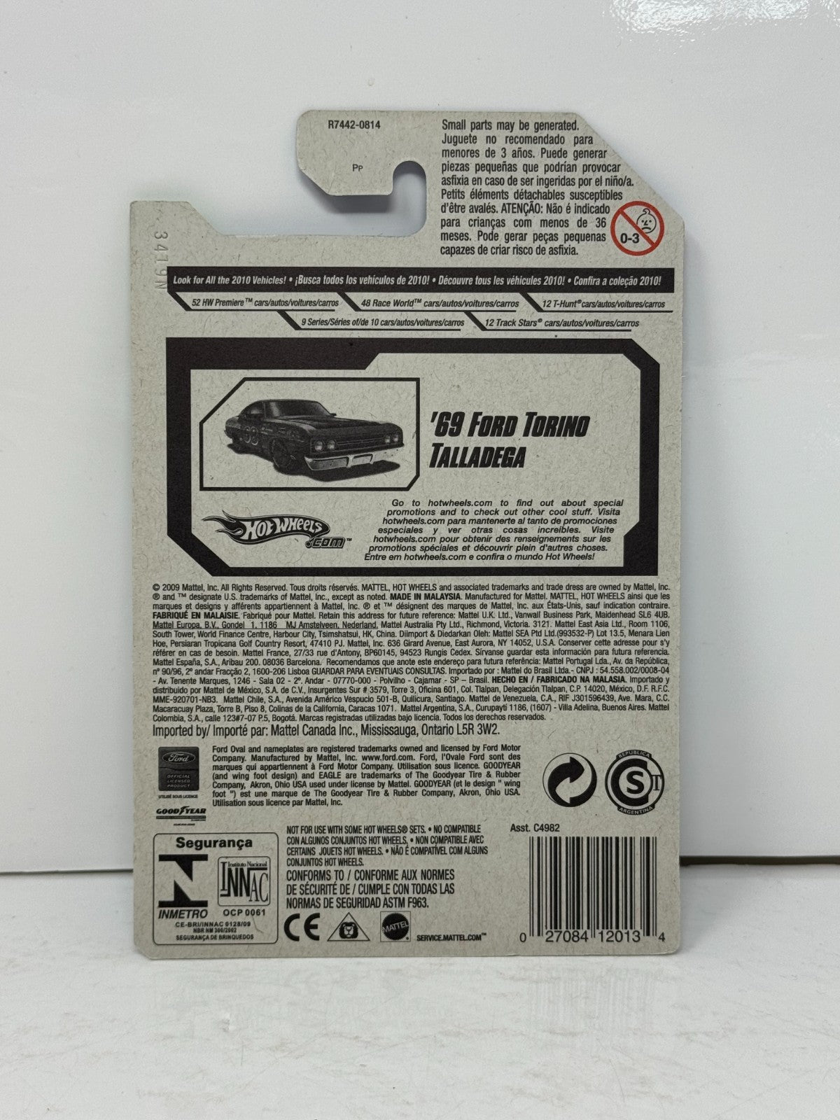 Hot Wheels Treasure Hunts 1969 Ford Torino Talladega 1:64 Diecast