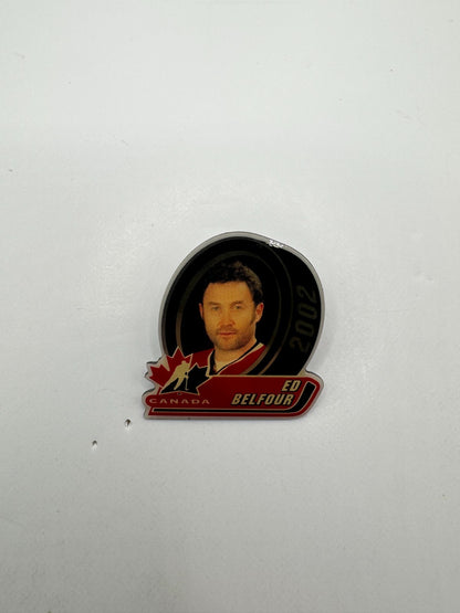Ed Belfour Team Canada 2002 NHLPA Hockey Lapel Pin