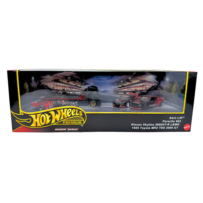 Hot Wheels Premium Advan 4-Pack Collector Diorama Set 1:64 Diecast