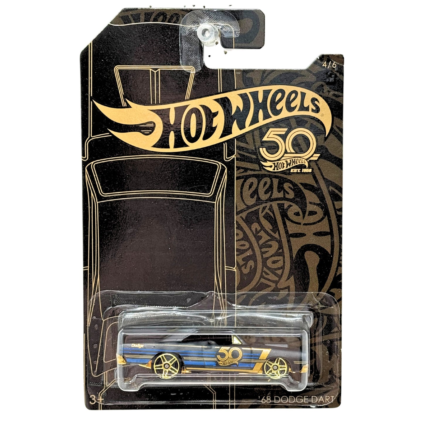 Hot Wheels Black & Gold 1968 Dodge Dart 1:64 Diecast