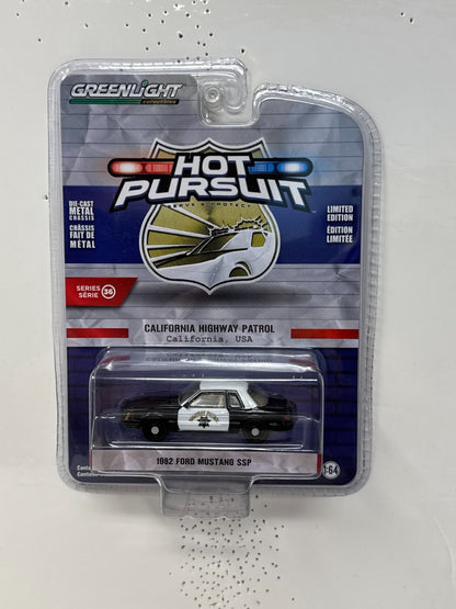 Greenlight Hot Pursuit 1982 Ford Mustang SSP California Patrol 1:64 Diecast