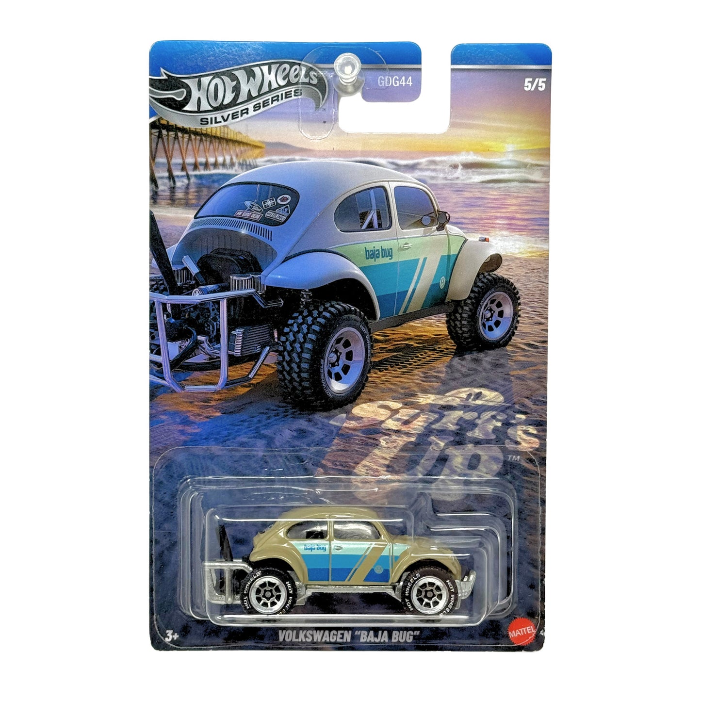 Hot Wheels Silver Series Surf's Up Volkswagen Baja Bug 1:64 Diecast