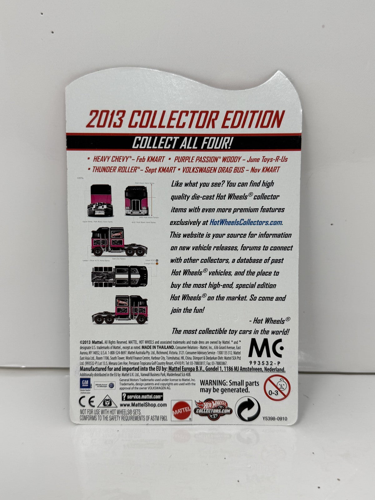 Hot Wheels 2013 Collector Edition Thunder Roller 1:64 Diecast K-Mart Mail In