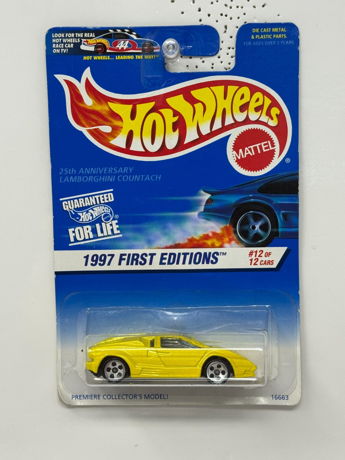 Hot Wheels First Editions Lamborghini Countach 1:64 Diecast Yellow