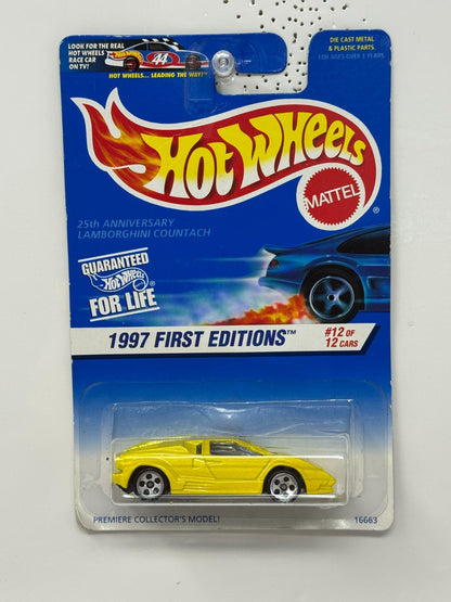 Hot Wheels First Editions Lamborghini Countach 1:64 Diecast Yellow