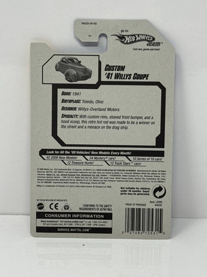 Hot Wheels 2009 New Models Custom 1941 Willys Coupe 1:64 Diecast Factory Sealed
