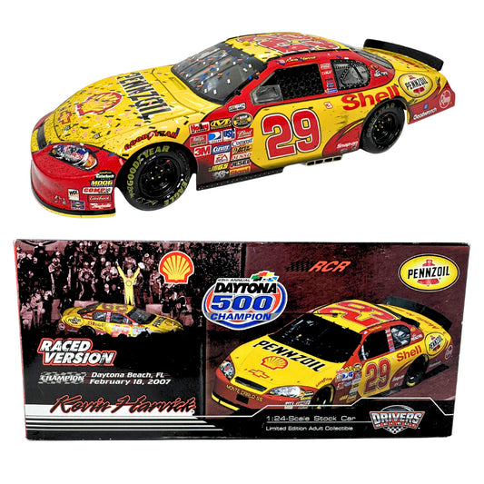 Motorsports Authentics Nascar #29 Kevin Harvick Daytona Raced Win 1:24 Diecast