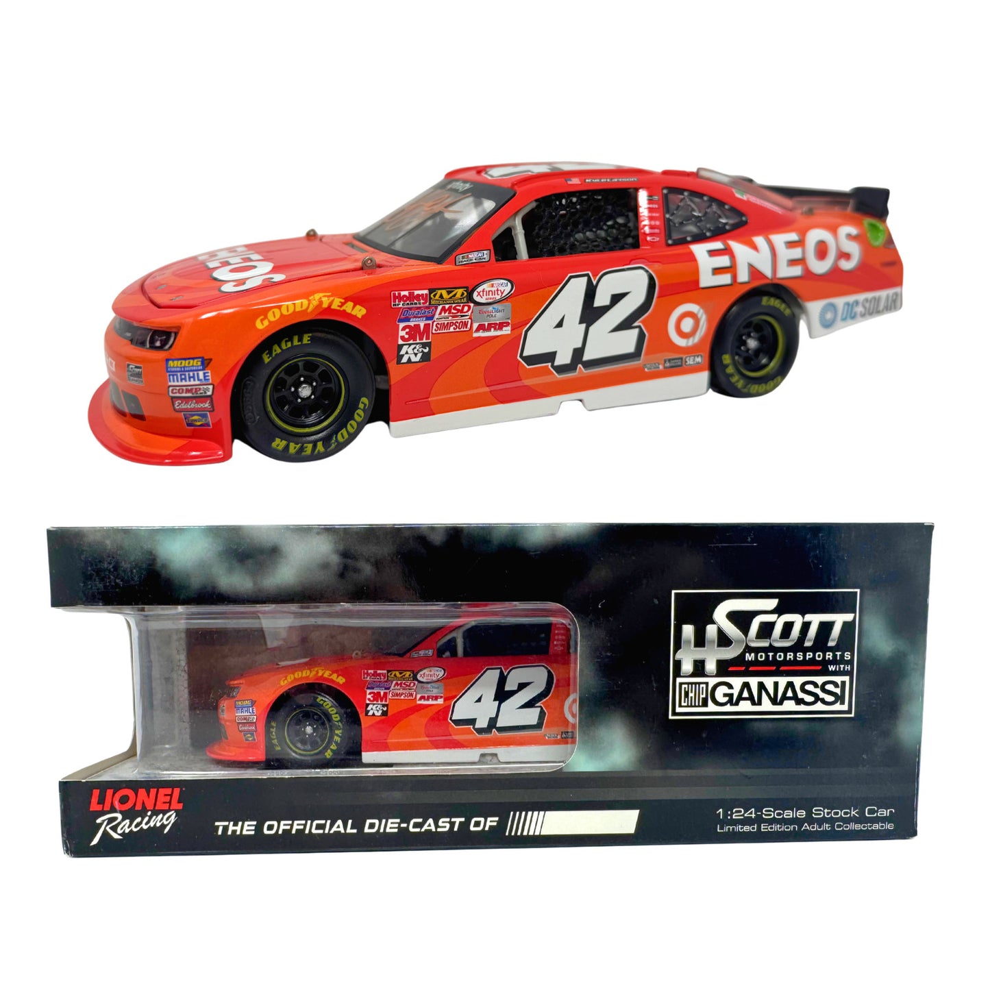 Lionel NASCAR Kyle Larson #42 ENEOS 2018 Chevy Camaro Autographed 1:24 Diecast