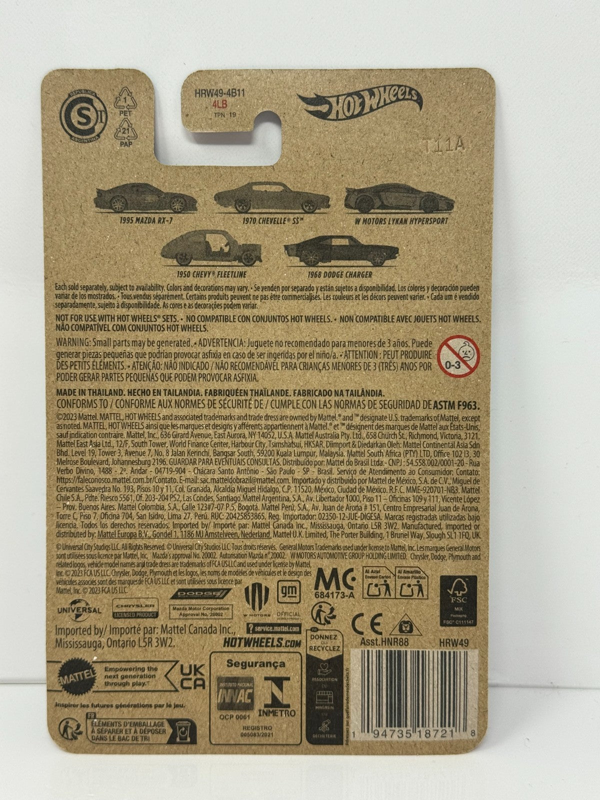 Hot Wheels Fast & Furious Dominic Toretto 1950 Chevy Fleetline 1:64 Diecast