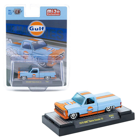 M2 Machines Gulf Oil 1979 GMC Sierra Classic 15 MiJo Exclusives 1:64 Diecast