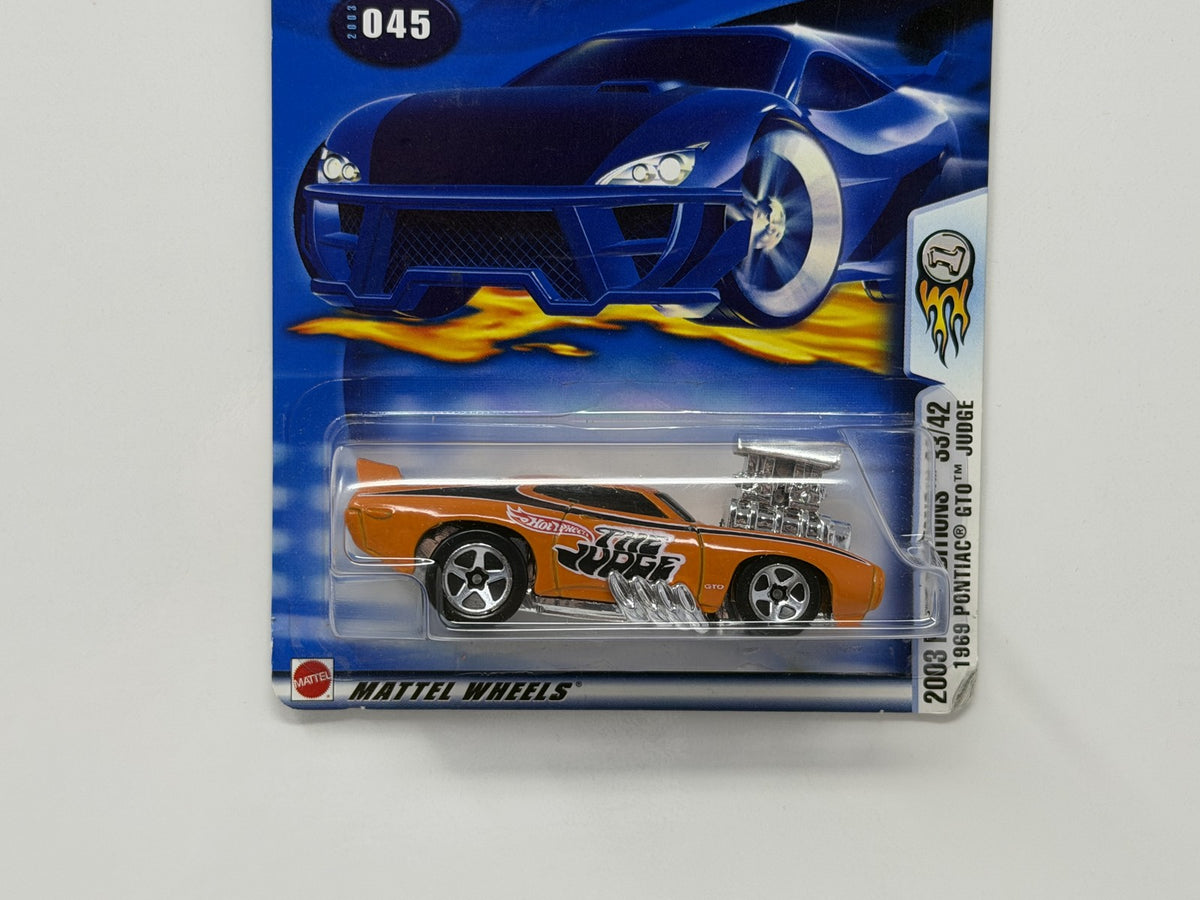 Hot Wheels 2003 First Editions 1969 Pontiac GTO Judge 1:64 Diecast Orange V2
