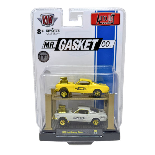M2 Machines Auto-Lift 1966 Ford Mustang Gasser Mr. Gasket 1:64 Diecast Custom
