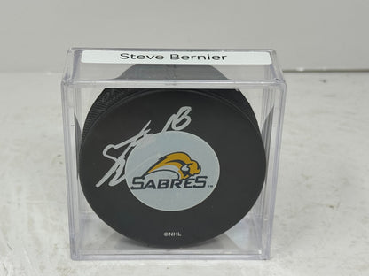 Steve Bernier Buffalo Sabres Signed NHL Autograph Puck Silver Auto