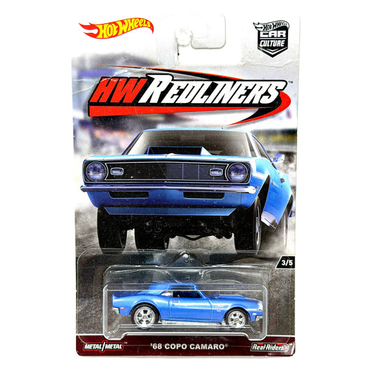 Hot Wheels HW Redliners 1968 COPO Camaro 1:64 Diecast Real Riders