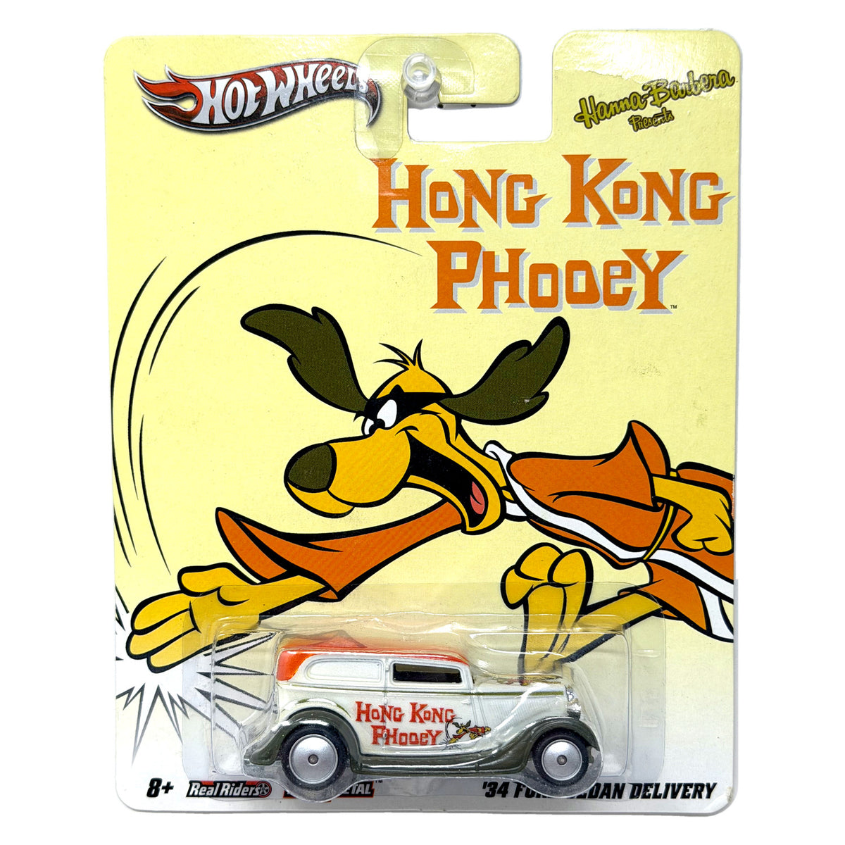 Hot Wheels Hong Kong Phooey 1934 Ford Sedan Delivery 1:64 Diecast Real Riders