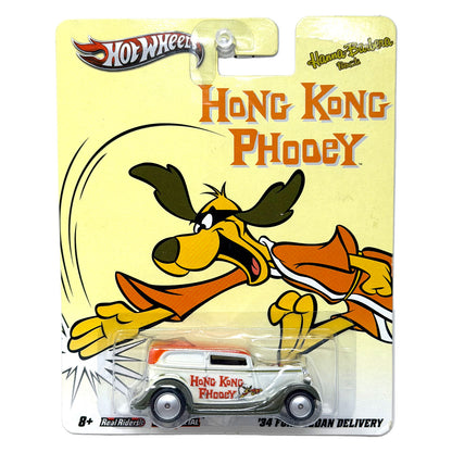 Hot Wheels Hong Kong Phooey 1934 Ford Sedan Delivery 1:64 Diecast Real Riders