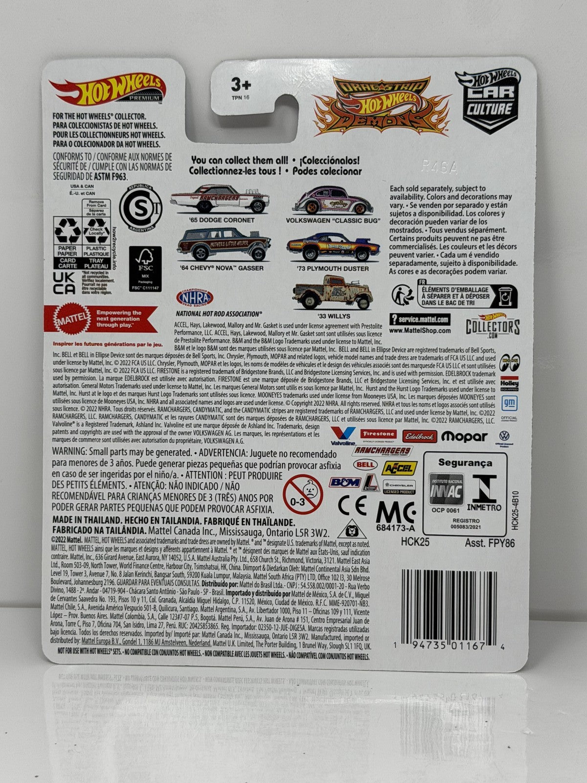 Hot Wheels Premium Drag Strip Demons 1933 Willys CHASE 0/5 1:64 Diecast