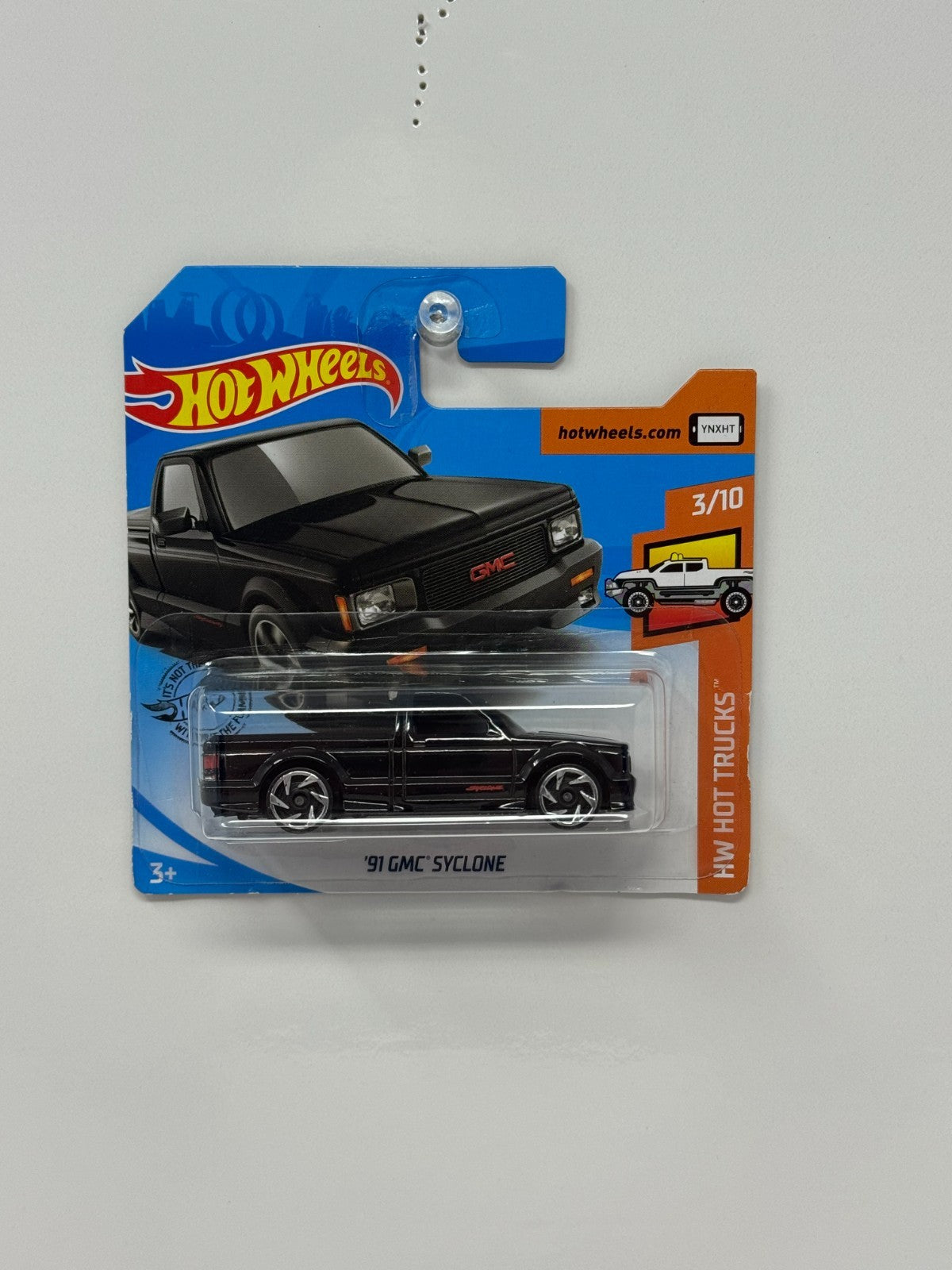 Hot Wheels Hot Trucks 1991 GMC Syclone 1:64 Diecast Short Card