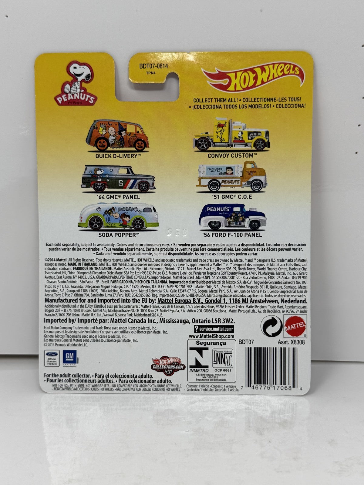 Hot Wheels Peanuts Quick D-Livery 1:64 Diecast Real Riders