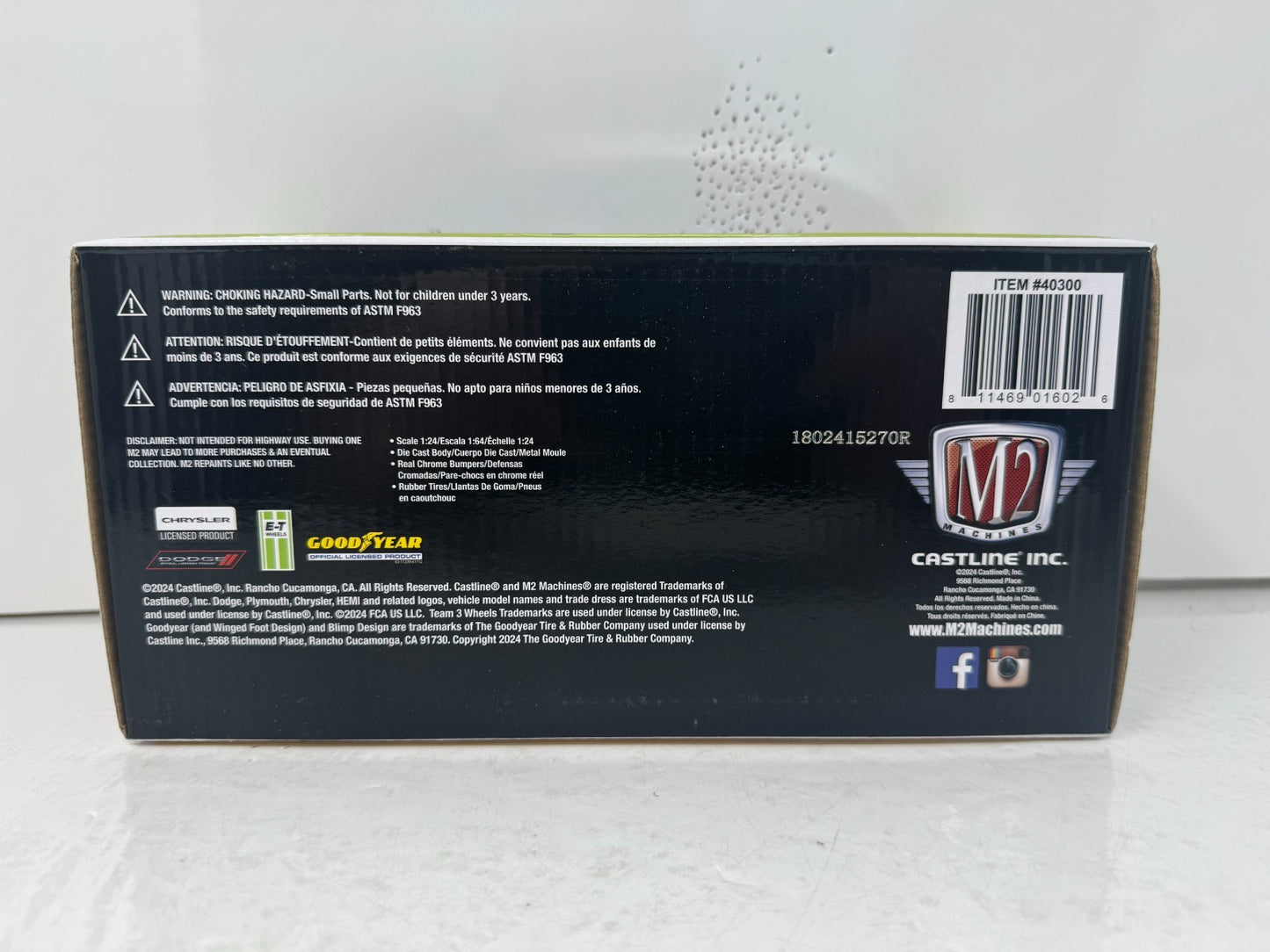 M2 Machines 1971 Plymouth Cuda 340 Rapid Transit CHASE 1:24 Diecast Gold Rims