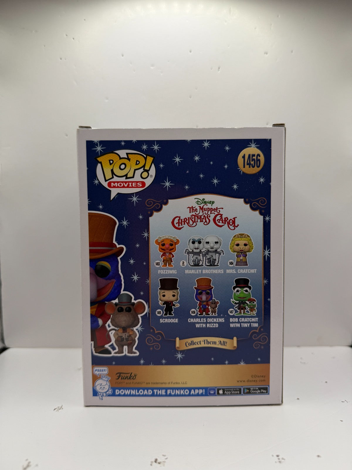 Funko Pop! Movies Muppet Christmas Carol #1456 Charles Dickens w/ Rizzo Figure