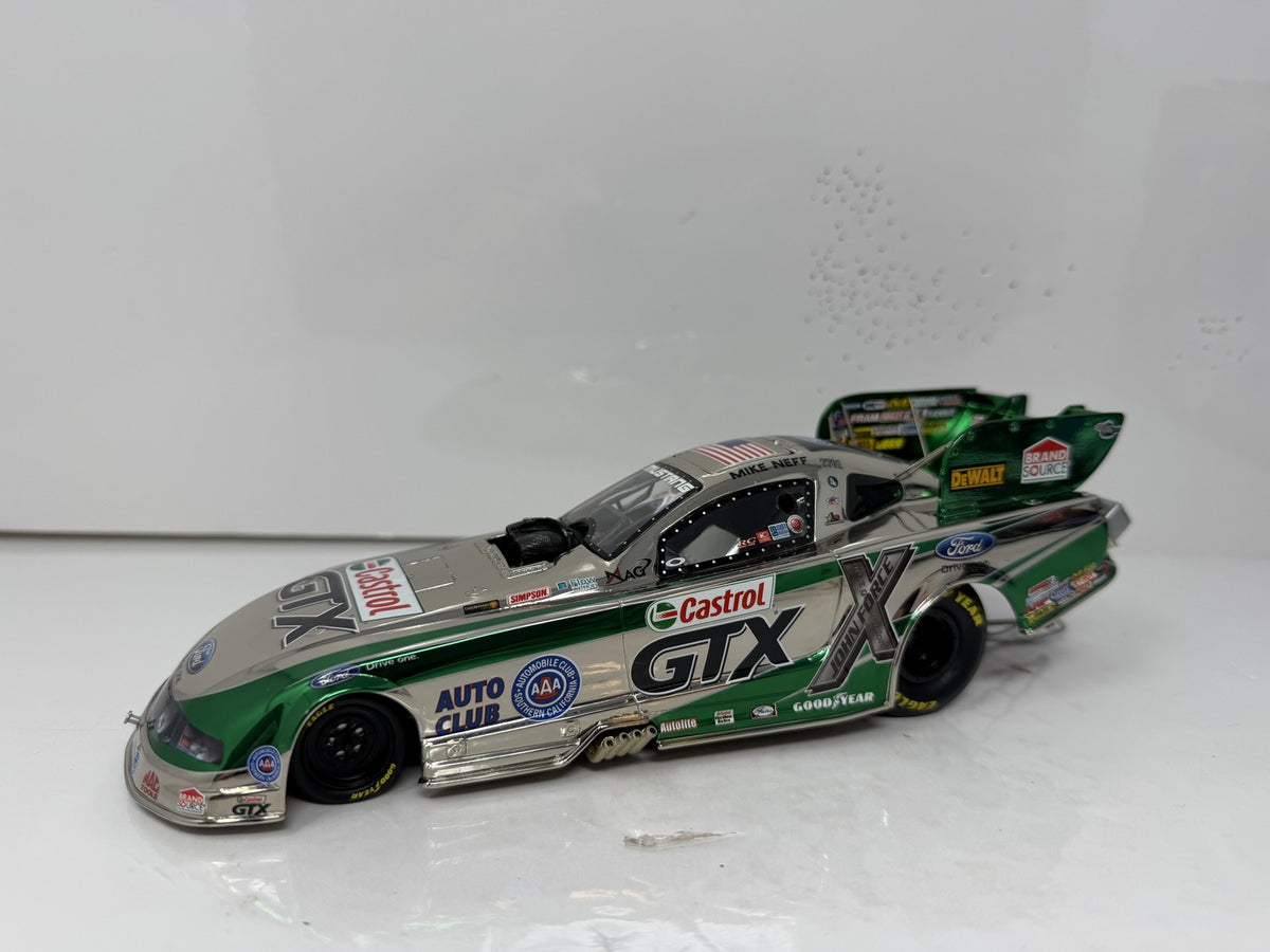Action NHRA Mike Neff Castrol 2011 Ford Mustang Color Chrome 1:24 Diecast