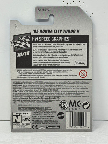 Hot Wheels Speed Graphics 1985 Honda City Turbo 1:64 Diecast ERROR SMASHED ROOF