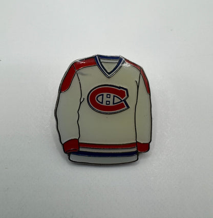 Montreal Canadiens White Jersey NHL Hockey Lapel Pin
