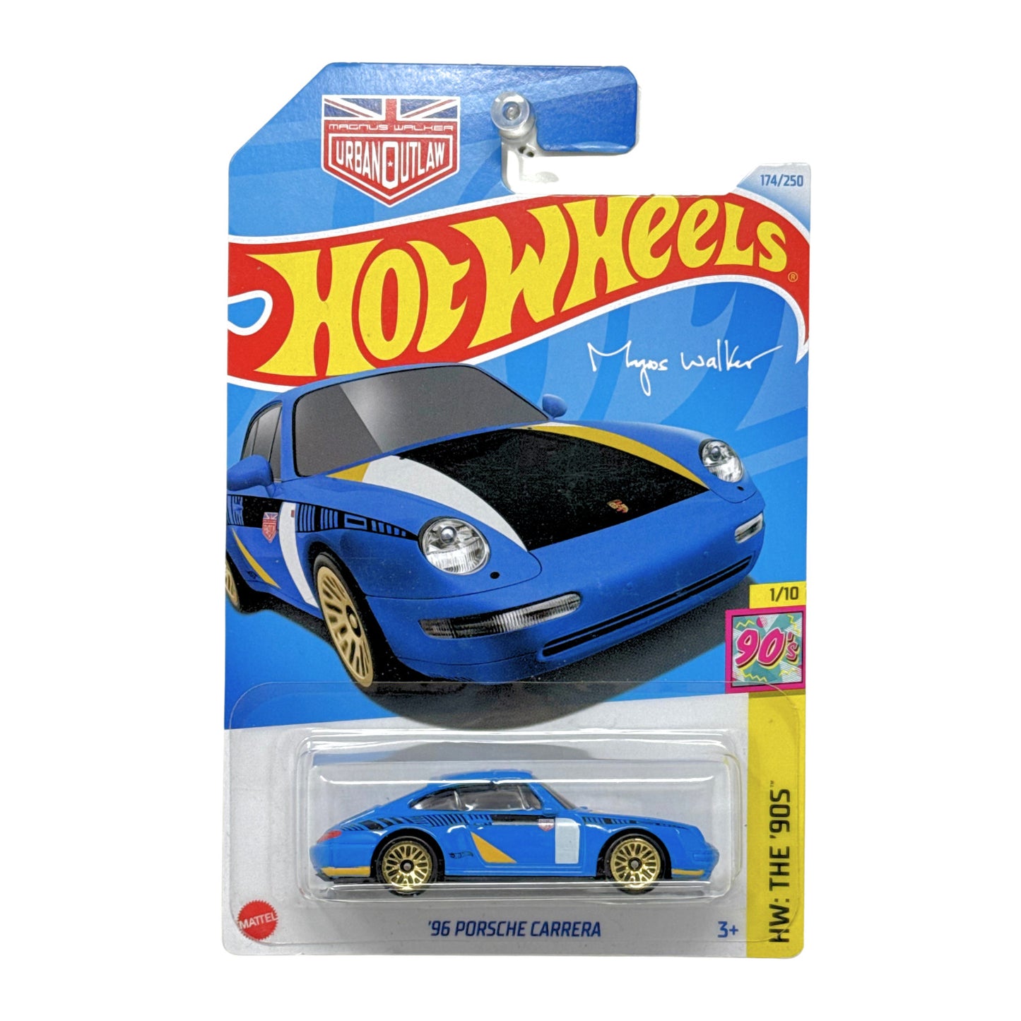 Hot Wheels The '90s 1996 Porsche Carrera 1:64 Diecast Blue