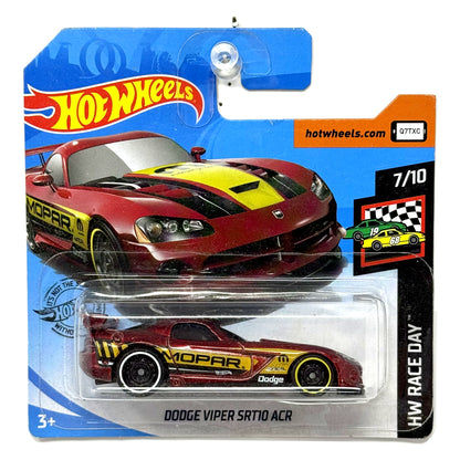 Hot Wheels HW Race Day Dodge Viper SRT10 ACR 1:64 Diecast Red Short Card