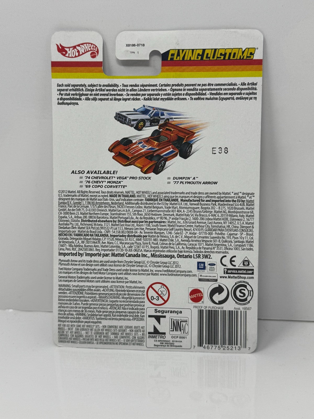 Hot Wheels Flying Customs 1977 Plymouth Arrow 1:64 Diecast Blue