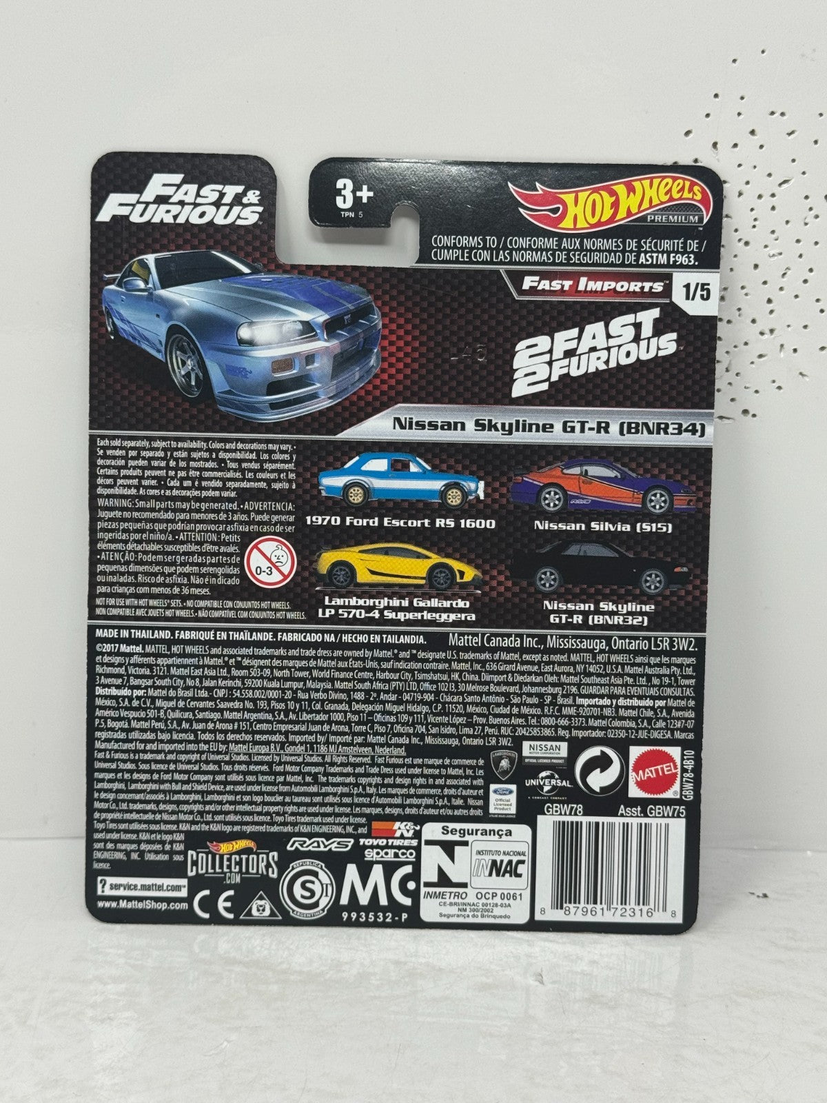Hot Wheels Premium Fast & Furious Nissan Skyline GTR (BNR34) 1:64 Diecast