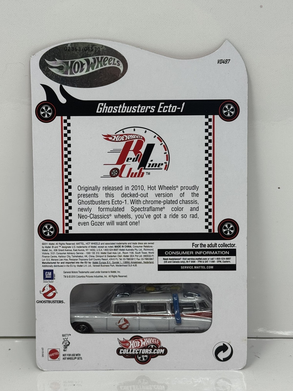 Hot Wheels RLC Red Line Club Ghostbusters Ecto-1 1:64 Diecast