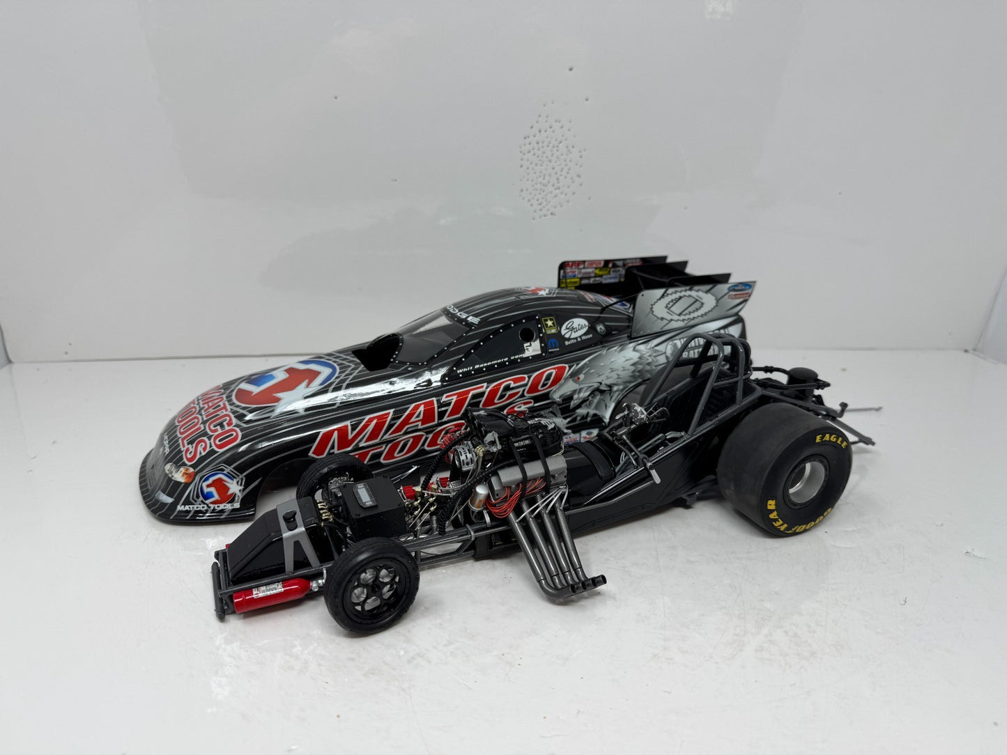 Milestone Whit Bazemore NHRA Matco Tools Iron Black Dodge Funny Car 1:16 Scale