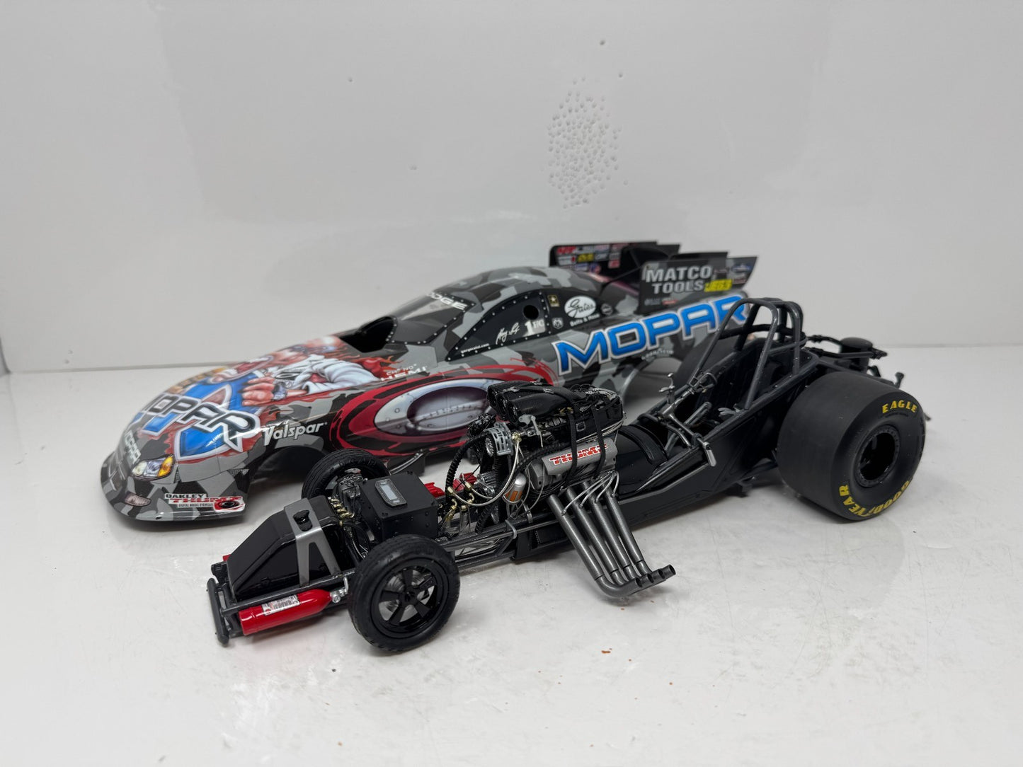 Milestone Gary Scelzi NHRA Mopar Oakley Night Camo Dodge Funny Car 1:16 Scale