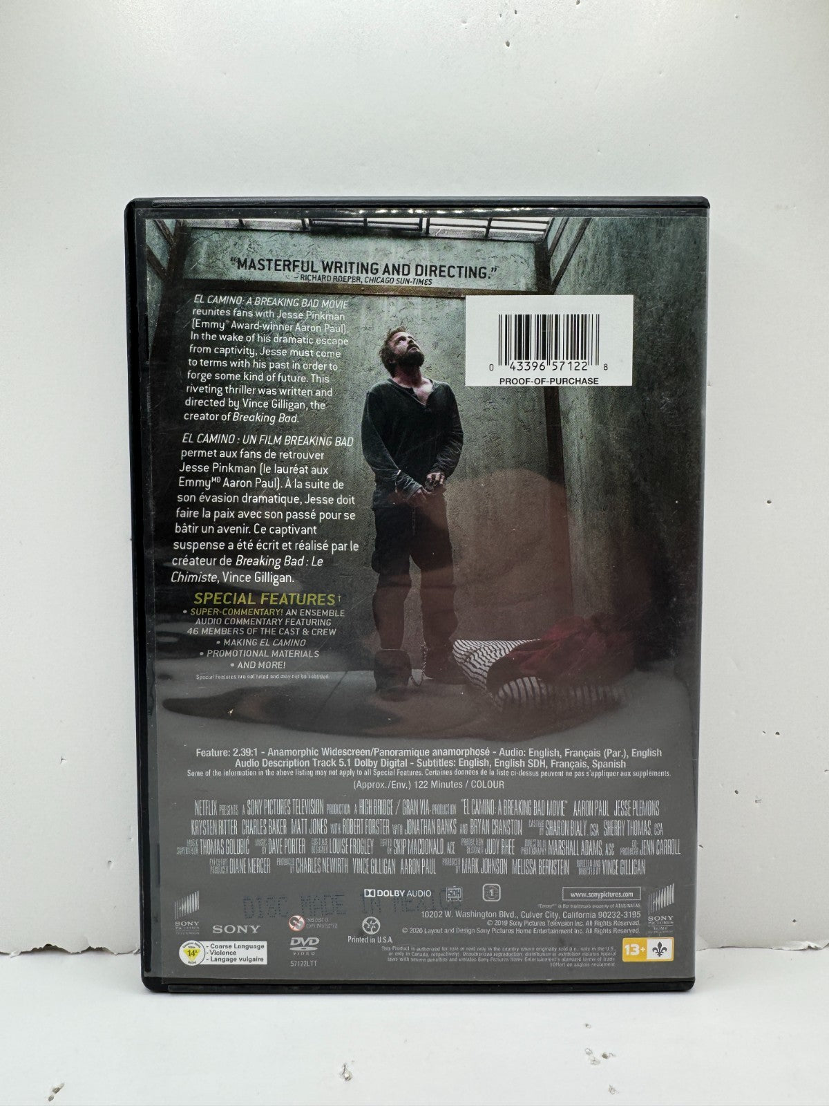 El Camino A Breaking Bad Movie (DVD) Aaron Paul Crime Drama