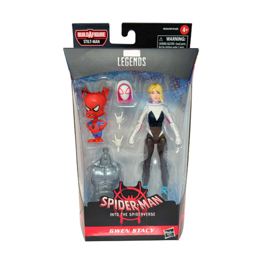 Marvel Legends Spider-Man Gwen Stacy Action Figure w/ Stilt-Man BAF Piece