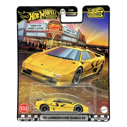 Hot Wheels Premium Boulevard #132 1995 Lamborghini Diablo SV 1:64 Diecast
