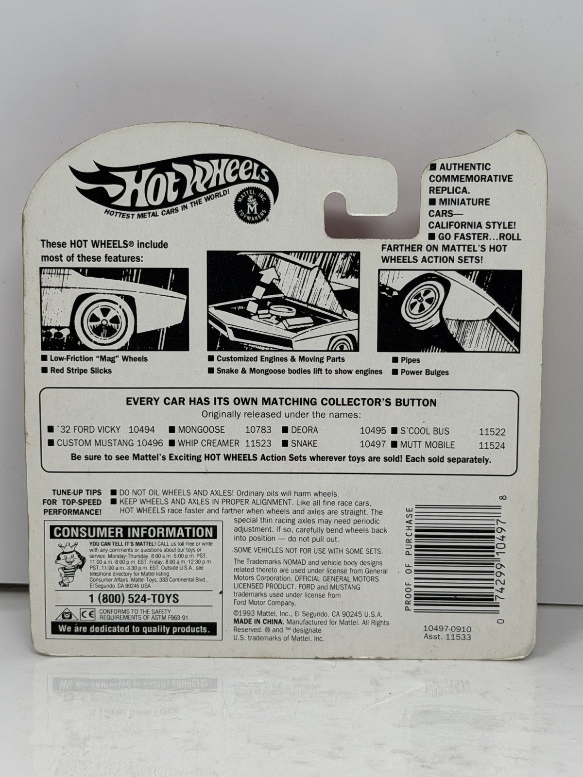 Hot Wheels Vintage Series II Don Prudhomme Snake 1:64 Diecast w/ Button