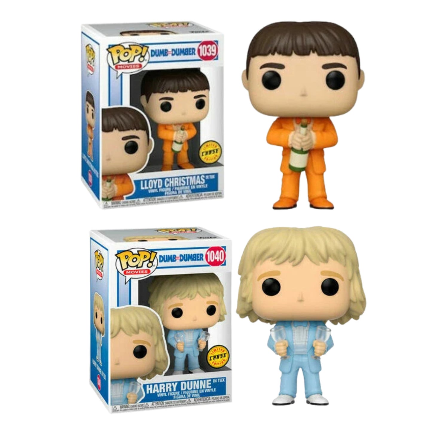 Funko Pop! Movies Dumb and Dumber Lloyd Christmas & Harry Dunne Chase Figure