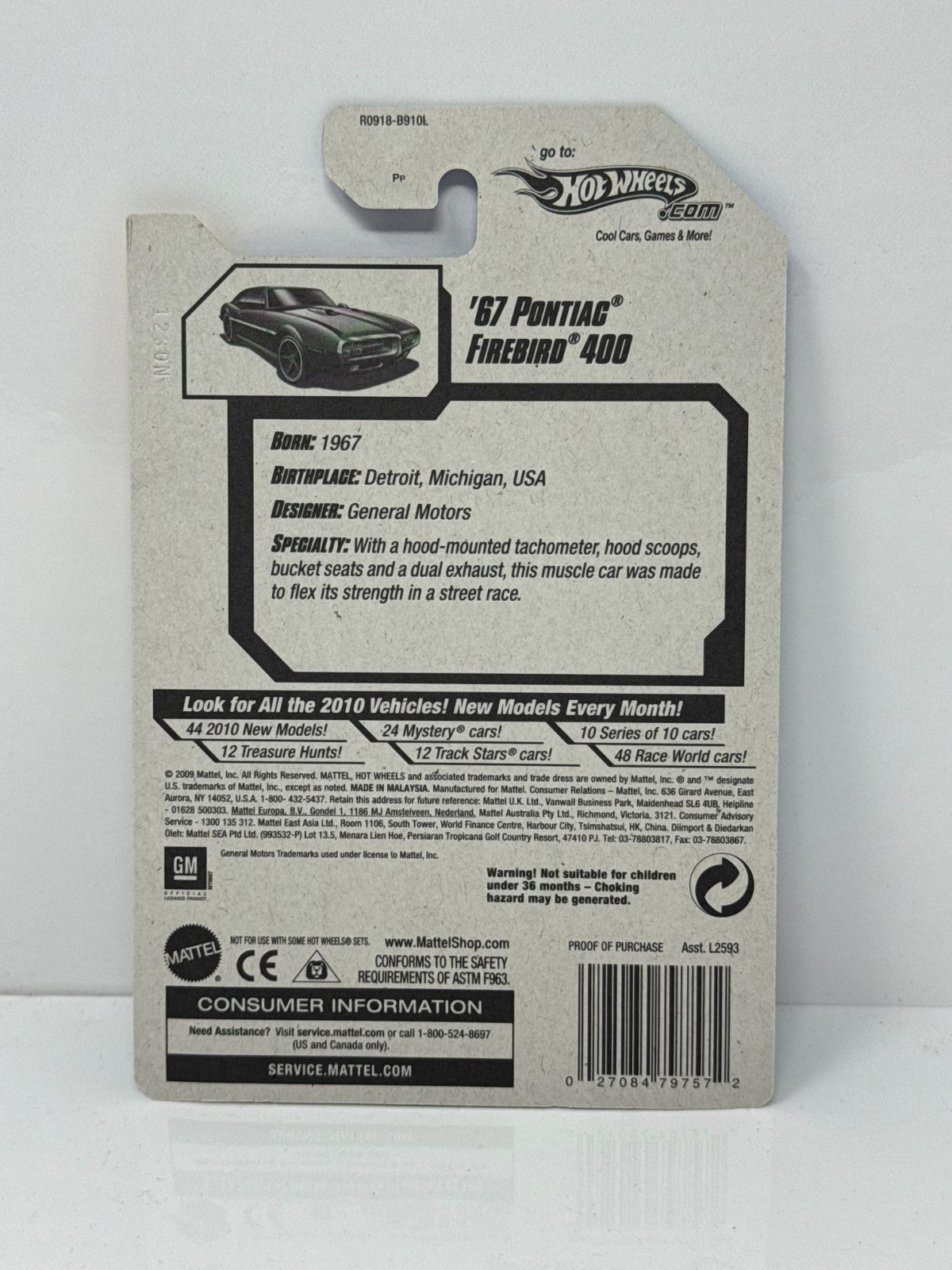 Hot Wheels New Models 1967 Pontiac Firebird 400 1:64 Diecast Factory Sealed