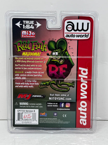 Auto World Rat Fink 1978 Chevrolet Cheyenne 10 Rat Rod Weathered 1:64 Diecast