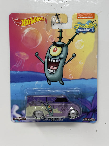 Hot Wheels SpongeBob SquarePants Plankton Dairy Delivery 1:64 Diecast Real Rider