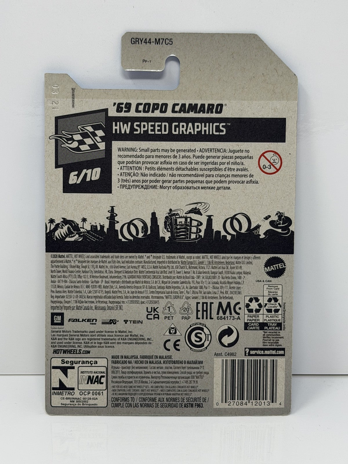 Hot Wheels HW Speed Graphics 1969 Chevrolet COPO Camaro Falken 1:64 Diecast
